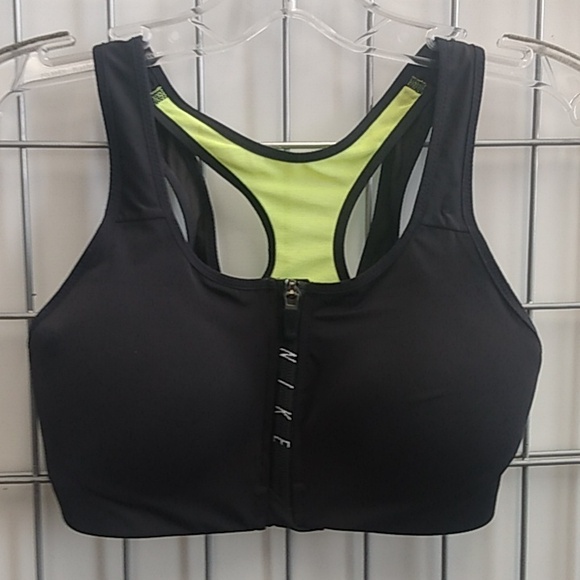 Nike DRI-FIT Women's Sports Bra XS Black & Yellow 💛 - Picture 1 of 8